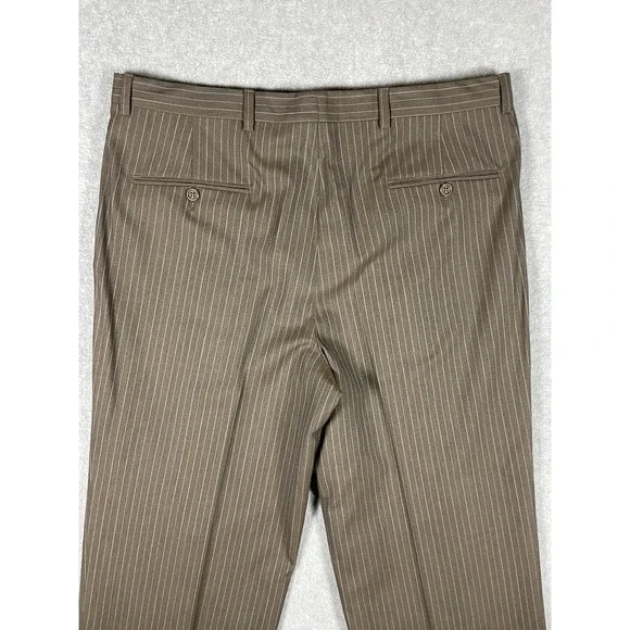 Burberry London 100% Wool Brown Striped Men's Blazer Sport Jacket 40R + Pants - Picture 14 of 14